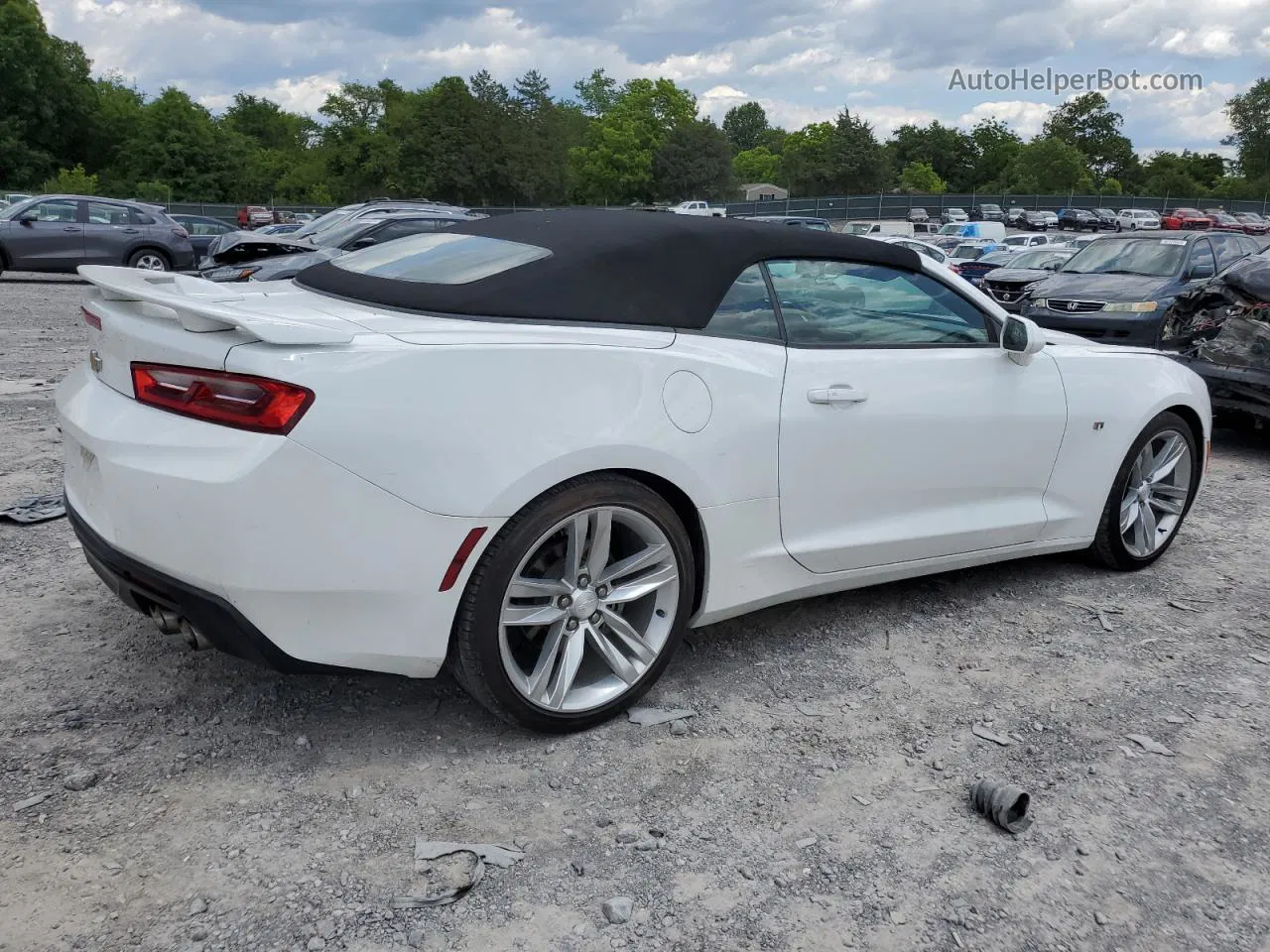 2018 Chevrolet Camaro Lt White vin: 1G1FB3DS8J0143080