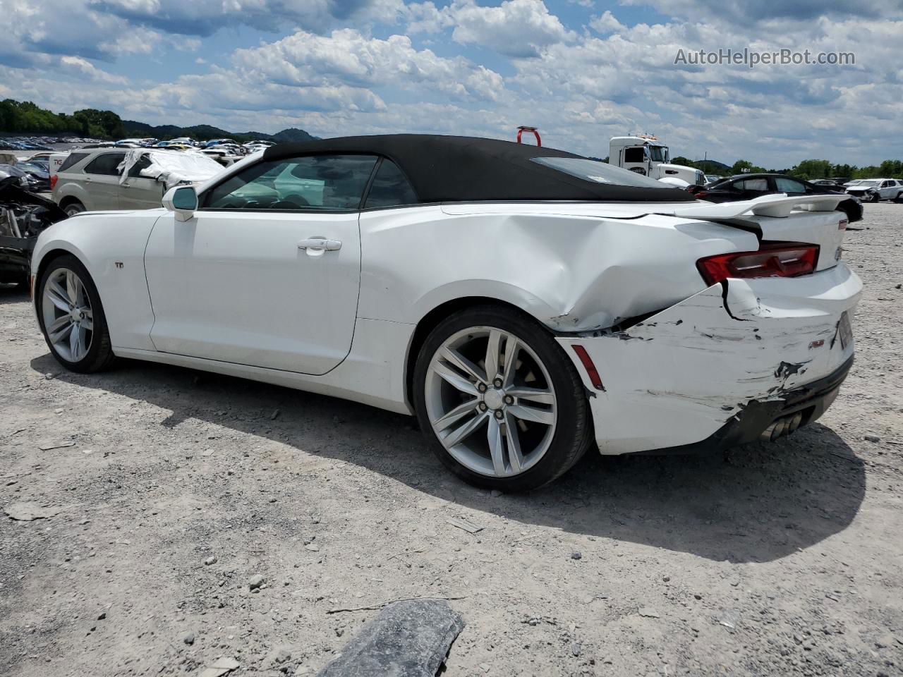 2018 Chevrolet Camaro Lt White vin: 1G1FB3DS8J0143080