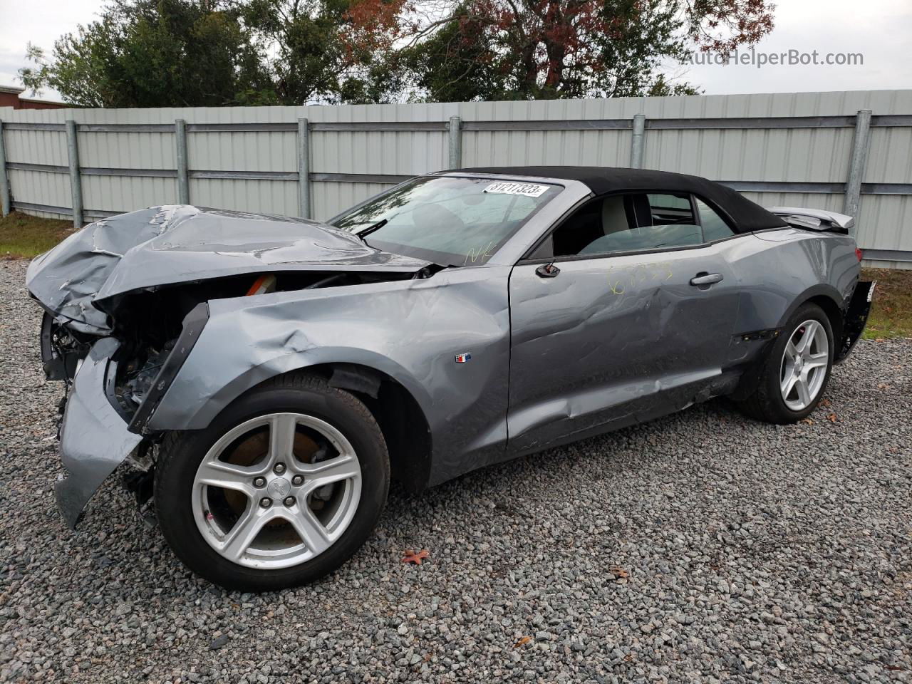 2020 Chevrolet Camaro Ls Gray vin: 1G1FB3DS8L0109434