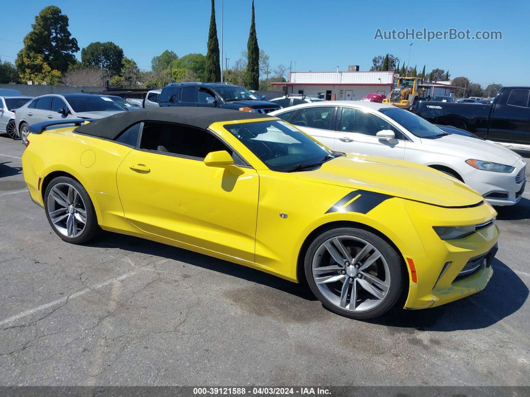 2018 Chevrolet Camaro 1lt Yellow vin: 1G1FB3DS9J0148918