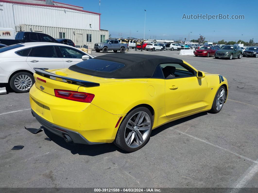 2018 Chevrolet Camaro 1lt Yellow vin: 1G1FB3DS9J0148918