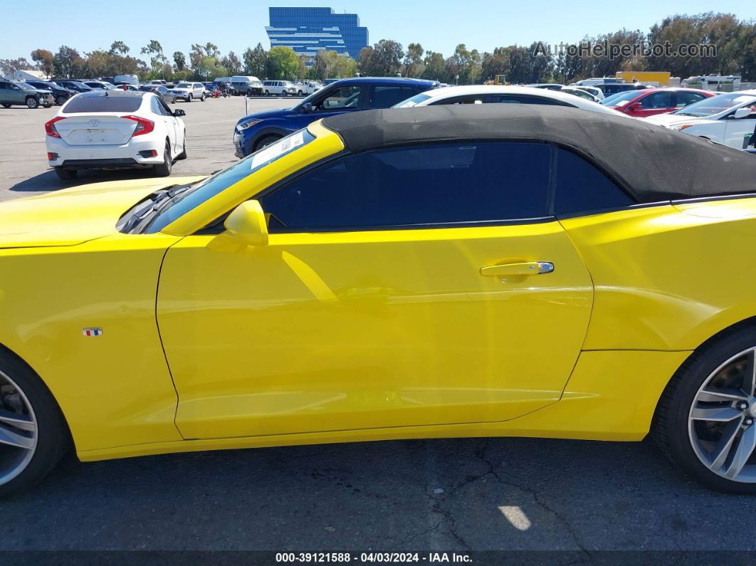 2018 Chevrolet Camaro 1lt Yellow vin: 1G1FB3DS9J0148918