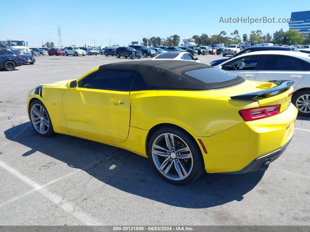 2018 Chevrolet Camaro 1lt Yellow vin: 1G1FB3DS9J0148918