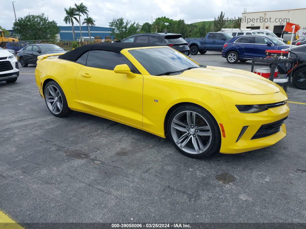 2017 Chevrolet Camaro 1lt Yellow vin: 1G1FB3DSXH0177838