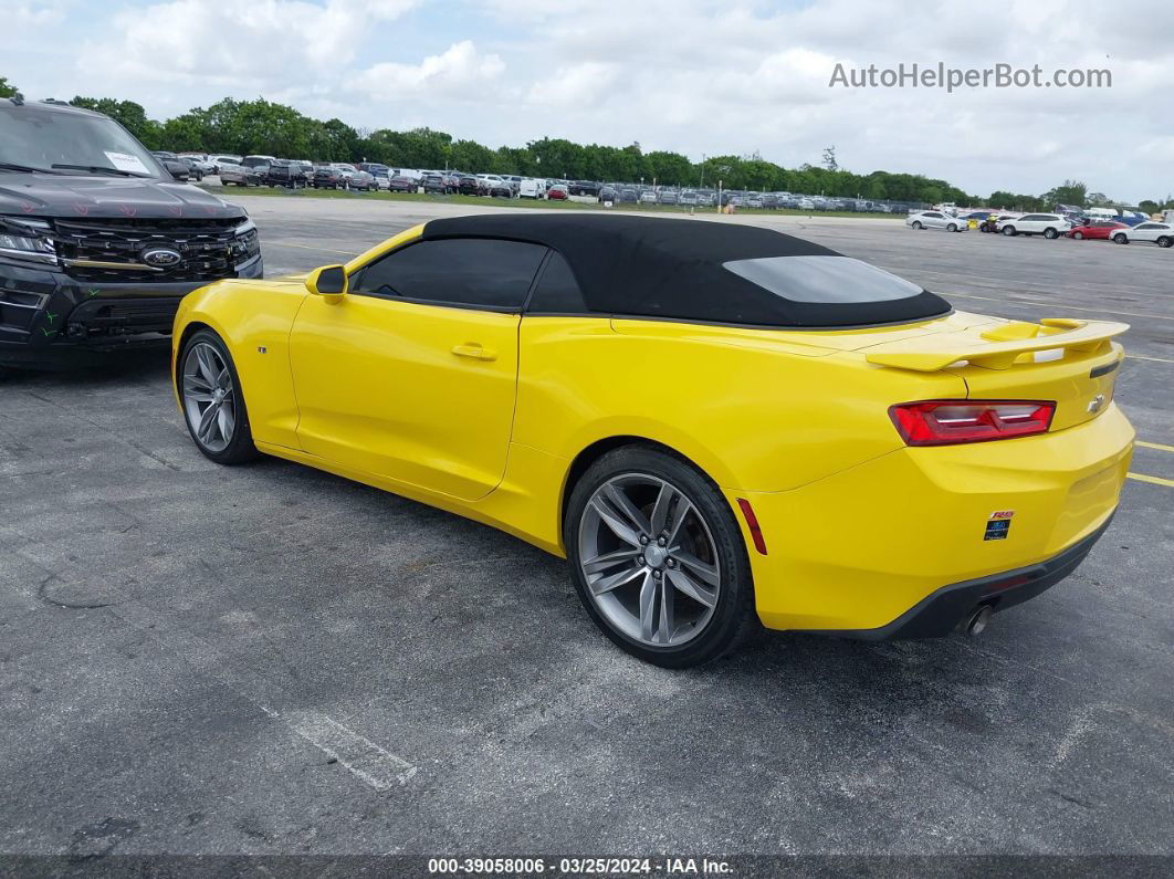 2017 Chevrolet Camaro 1lt Yellow vin: 1G1FB3DSXH0177838