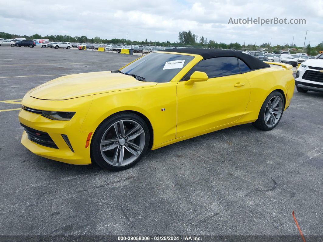 2017 Chevrolet Camaro 1lt Yellow vin: 1G1FB3DSXH0177838