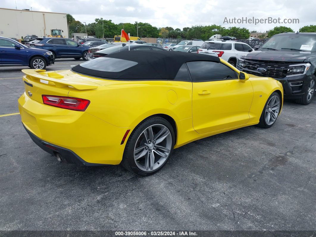 2017 Chevrolet Camaro 1lt Yellow vin: 1G1FB3DSXH0177838