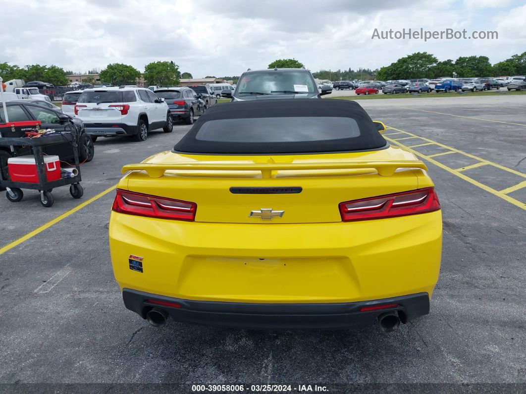 2017 Chevrolet Camaro 1lt Yellow vin: 1G1FB3DSXH0177838