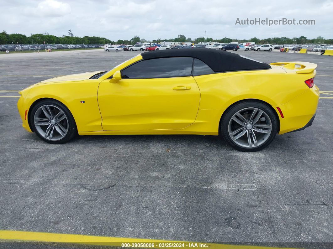 2017 Chevrolet Camaro 1lt Yellow vin: 1G1FB3DSXH0177838