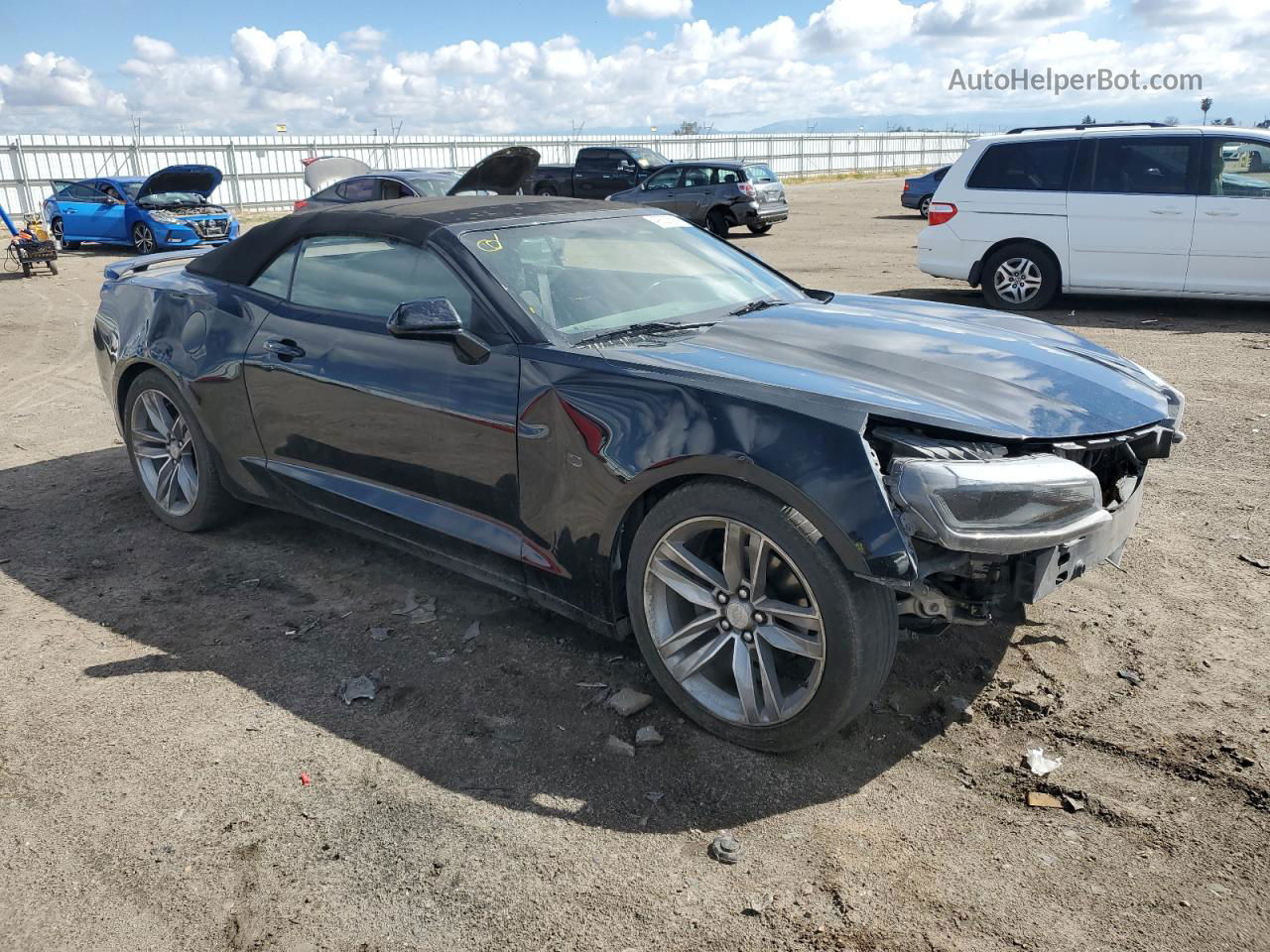 2017 Chevrolet Camaro Lt Black vin: 1G1FB3DSXH0199774