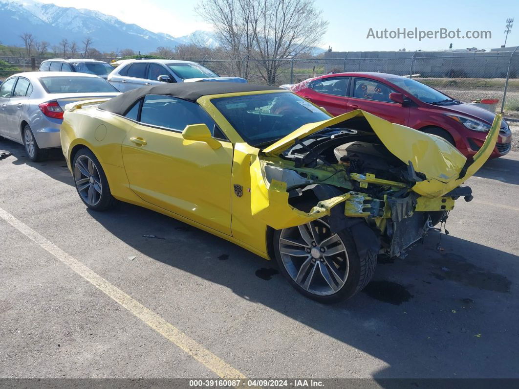 2018 Chevrolet Camaro 1lt Yellow vin: 1G1FB3DSXJ0154999