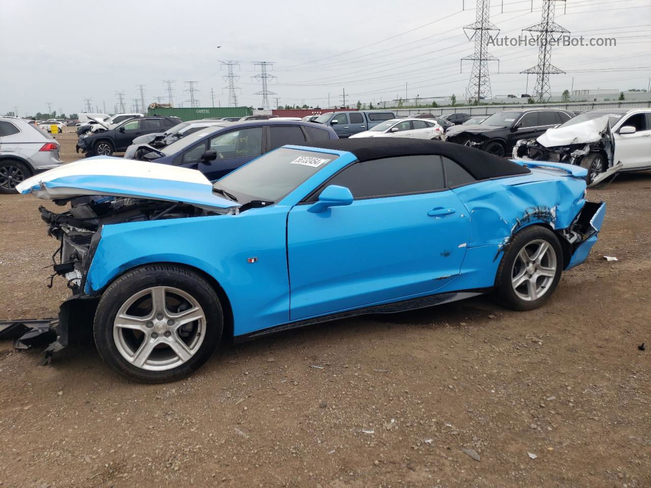 2020 Chevrolet Camaro Ls Blue vin: 1G1FB3DX0L0120178