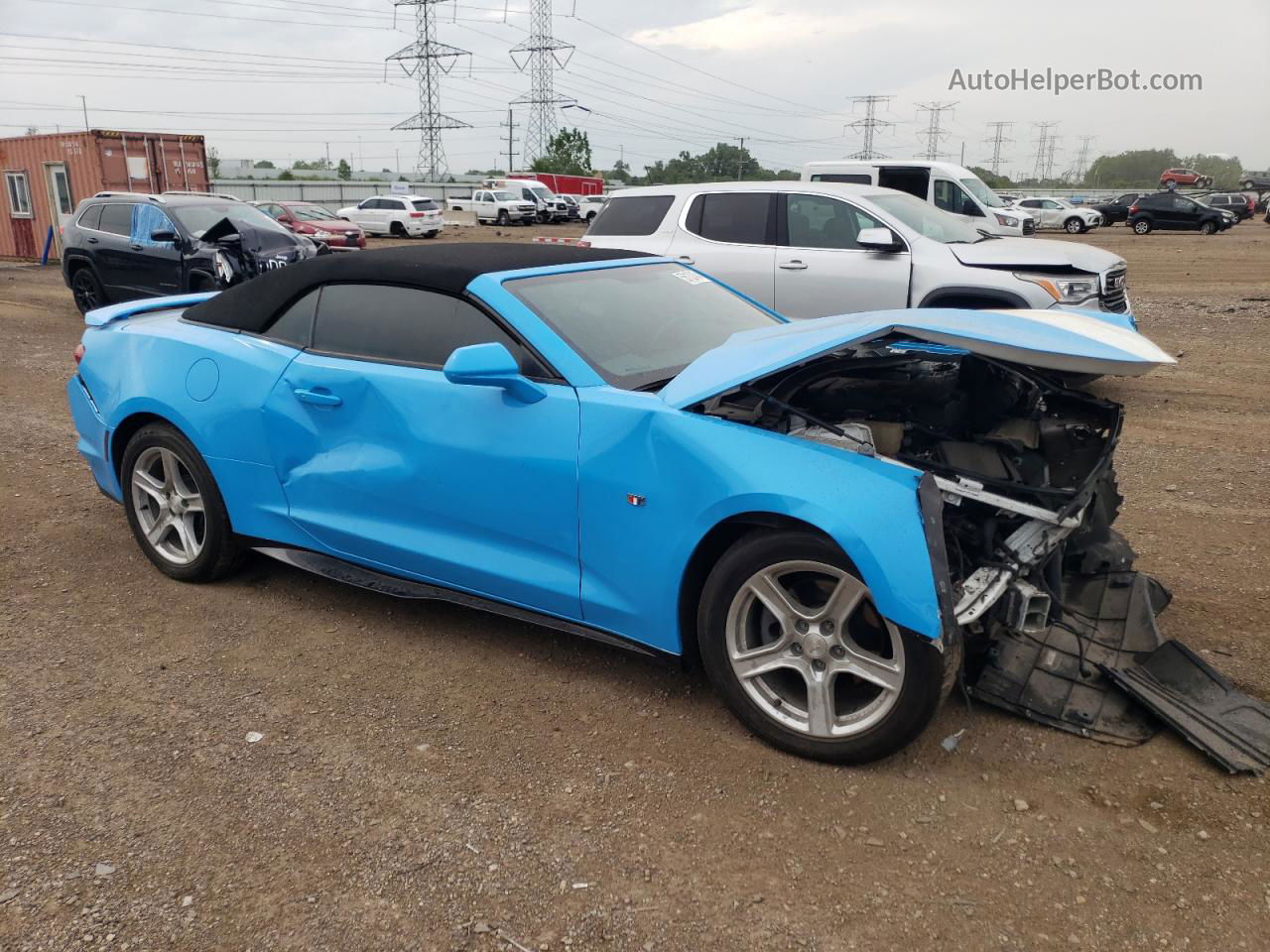 2020 Chevrolet Camaro Ls Blue vin: 1G1FB3DX0L0120178