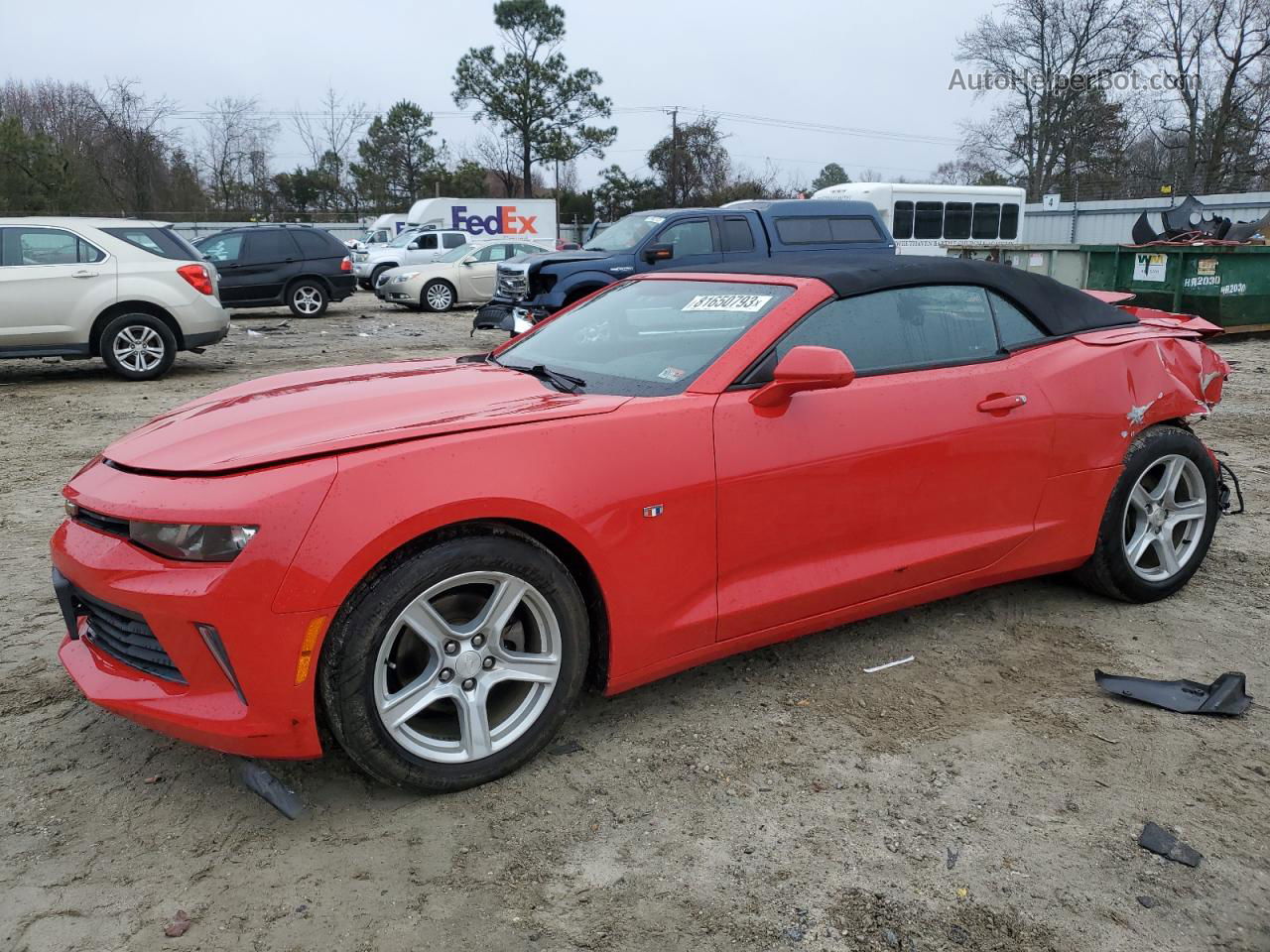 2017 Chevrolet Camaro Lt Red vin: 1G1FB3DX2H0140777