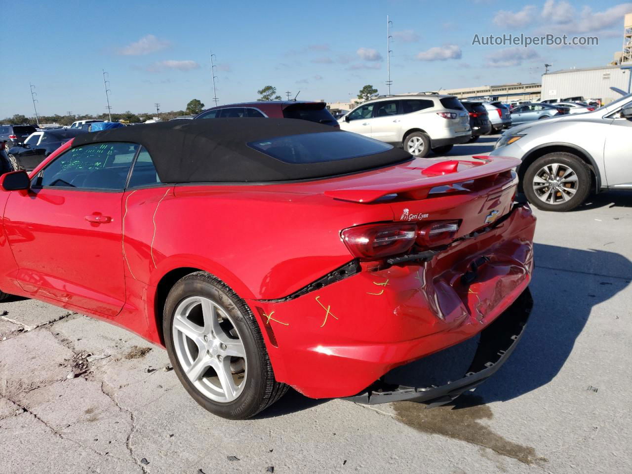 2020 Chevrolet Camaro Ls Red vin: 1G1FB3DX2L0118710