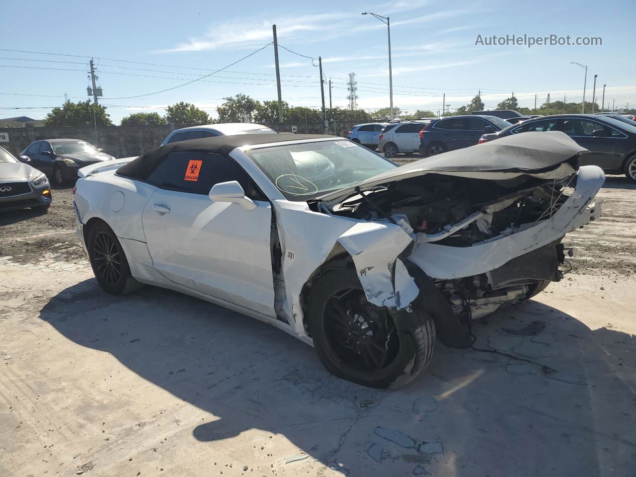 2020 Chevrolet Camaro Ls White vin: 1G1FB3DX6L0121142