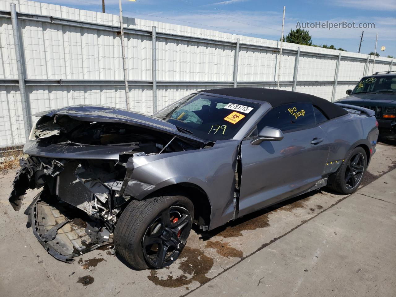 2020 Chevrolet Camaro Ls Gray vin: 1G1FB3DX8L0119179