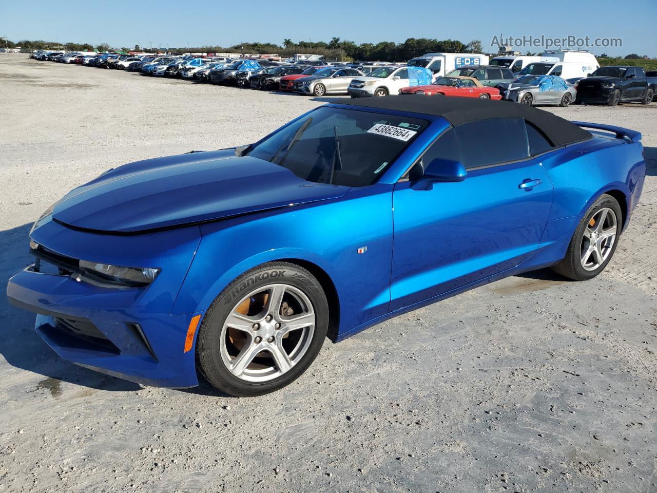 2017 Chevrolet Camaro Lt Blue vin: 1G1FB3DXXH0156404