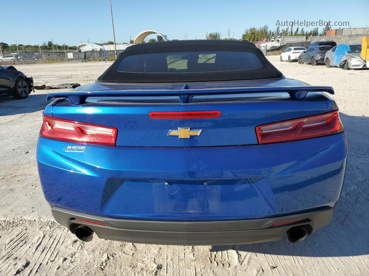 2017 Chevrolet Camaro Lt Blue vin: 1G1FB3DXXH0156404