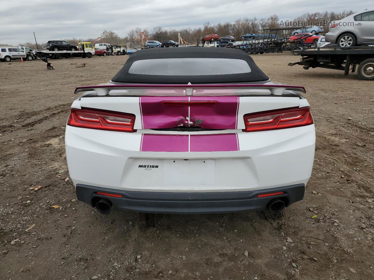 2018 Chevrolet Camaro Lt White vin: 1G1FB3DXXJ0119021