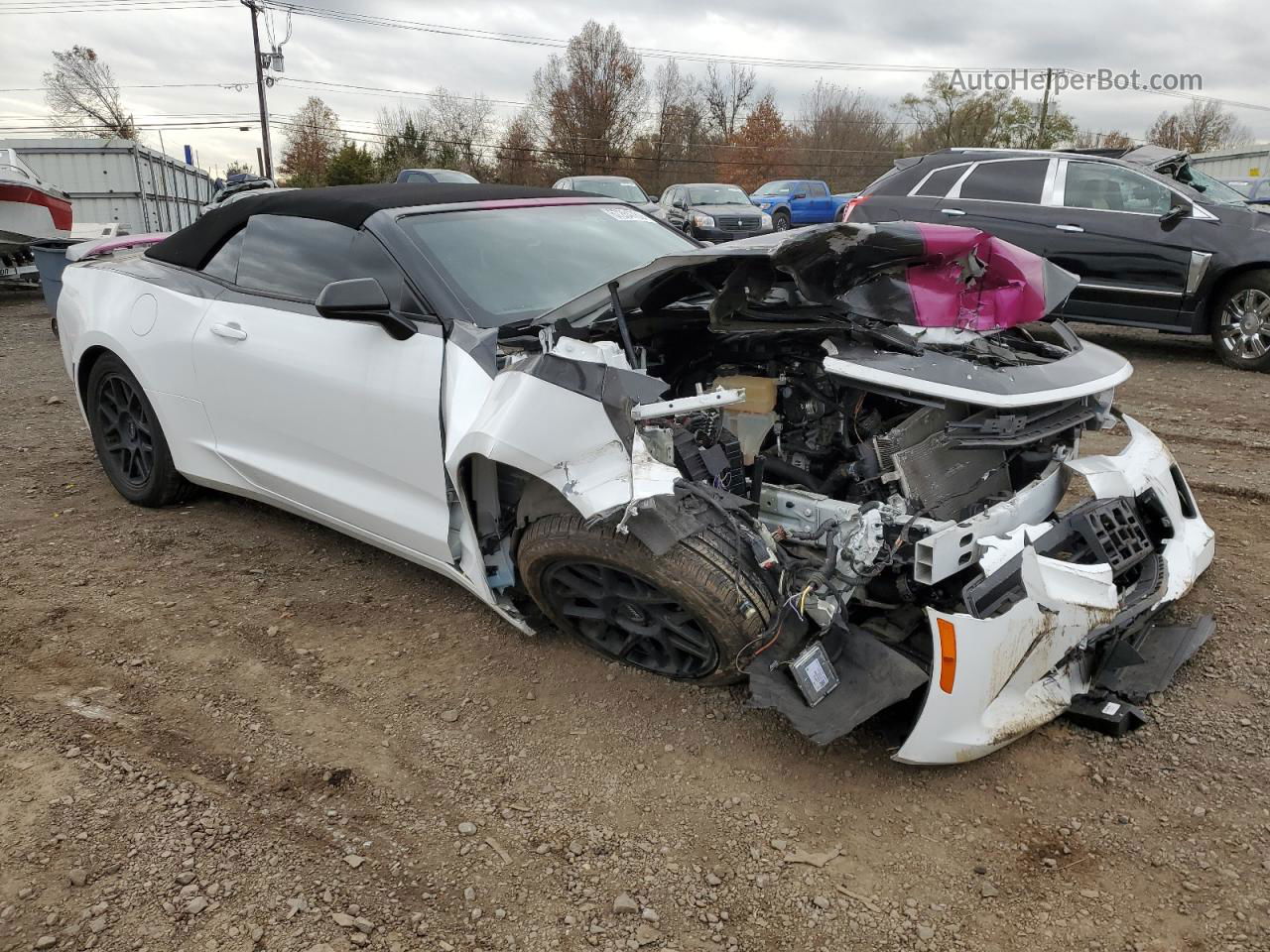 2018 Chevrolet Camaro Lt White vin: 1G1FB3DXXJ0119021