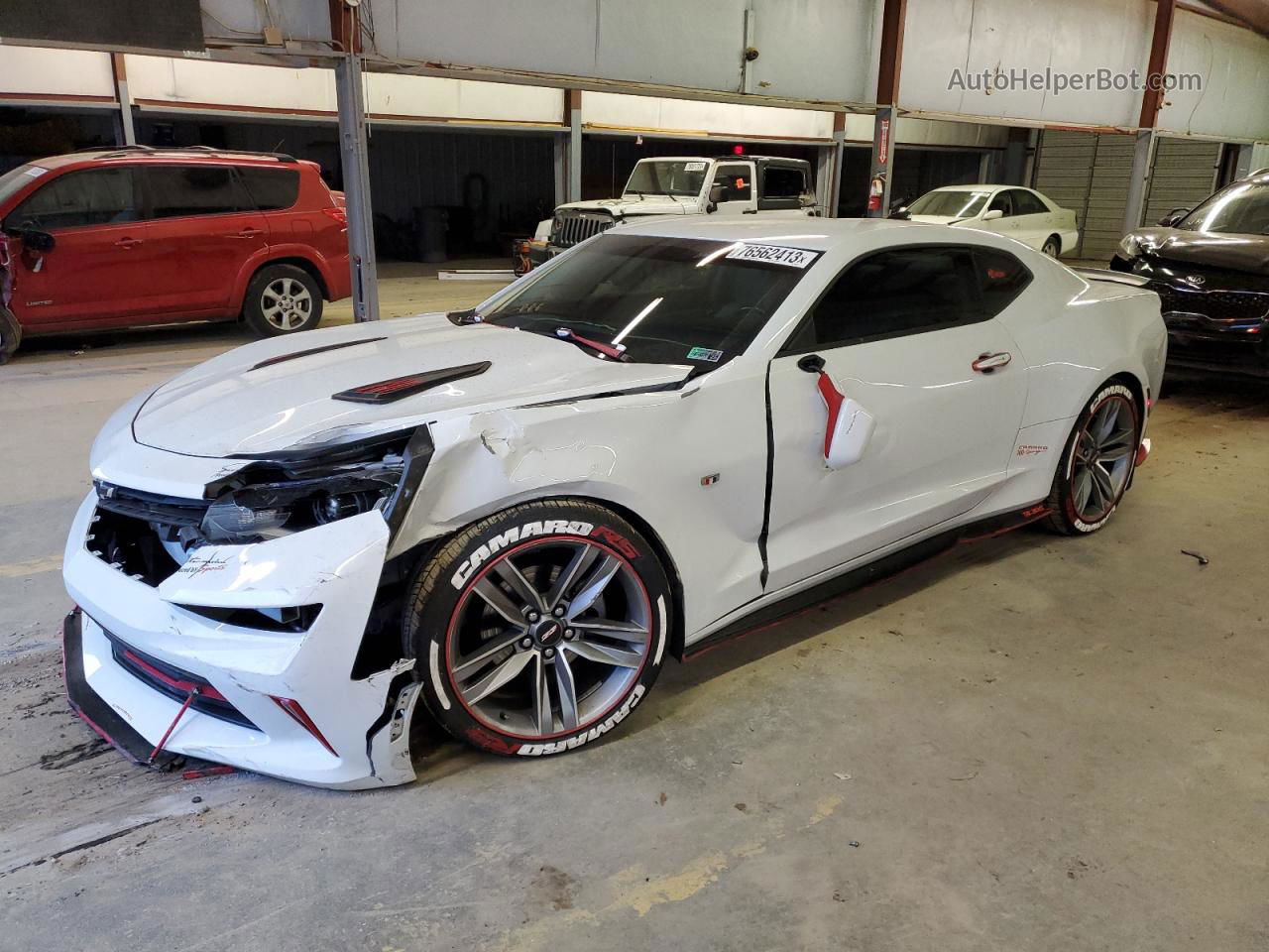 2018 Chevrolet Camaro Lt White vin: 1G1FD1RS1J0144899