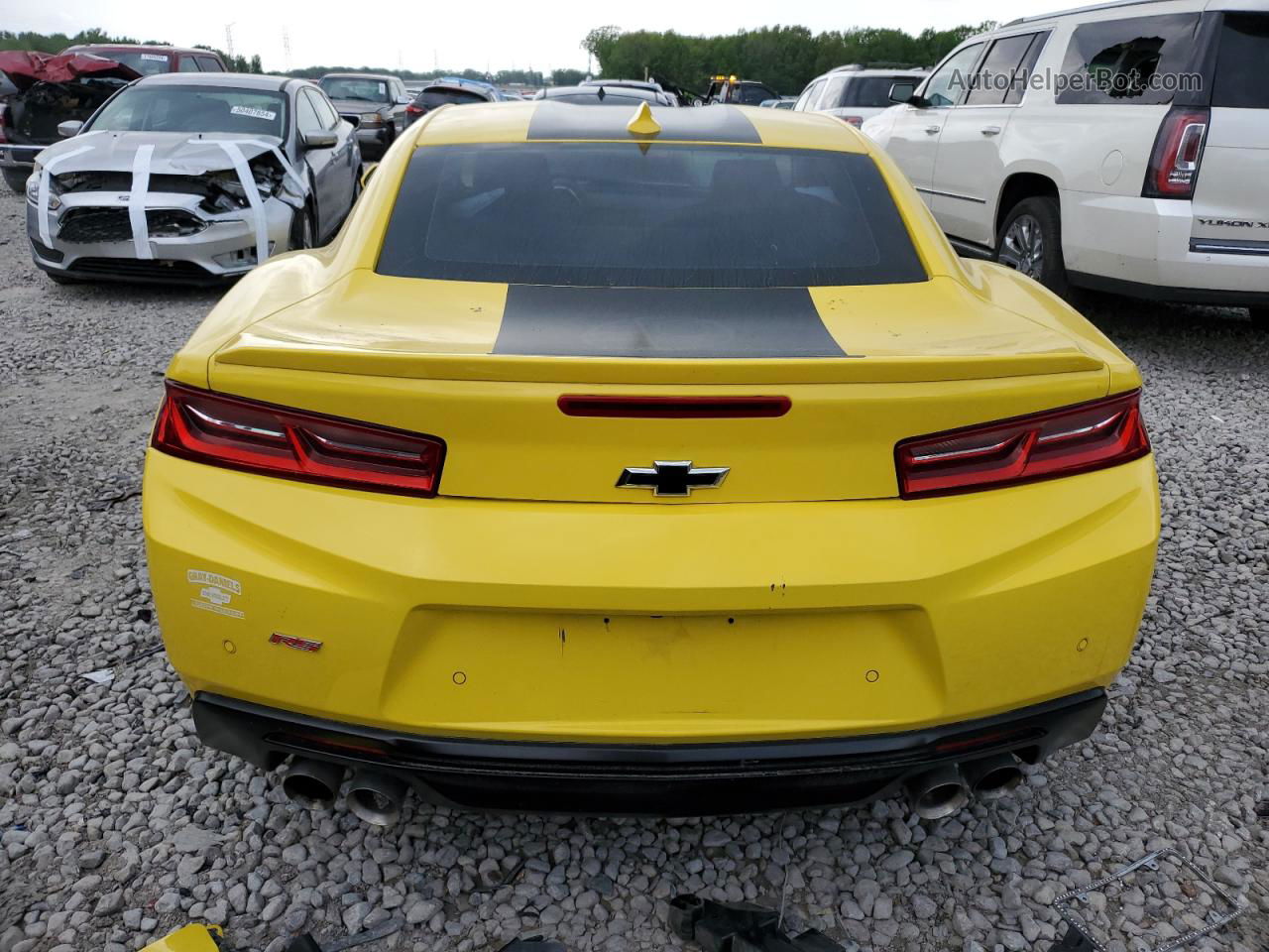 2018 Chevrolet Camaro Lt Yellow vin: 1G1FD1RS2J0102516