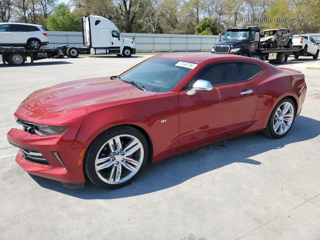 2018 Chevrolet Camaro Lt Red vin: 1G1FD1RS3J0151823