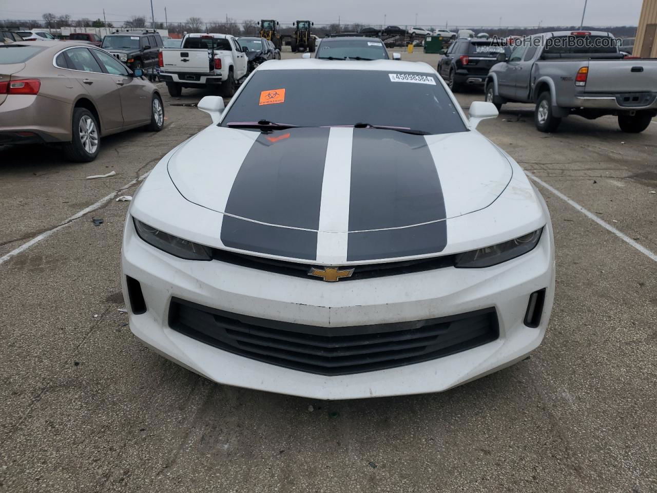 2017 Chevrolet Camaro Lt White vin: 1G1FD1RS4H0127220