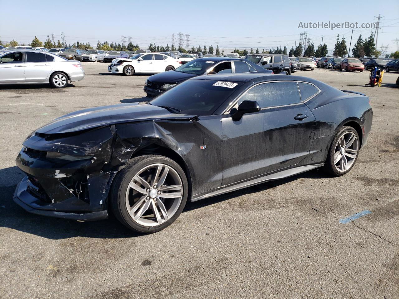 2018 Chevrolet Camaro Lt Black vin: 1G1FD1RS5J0101912