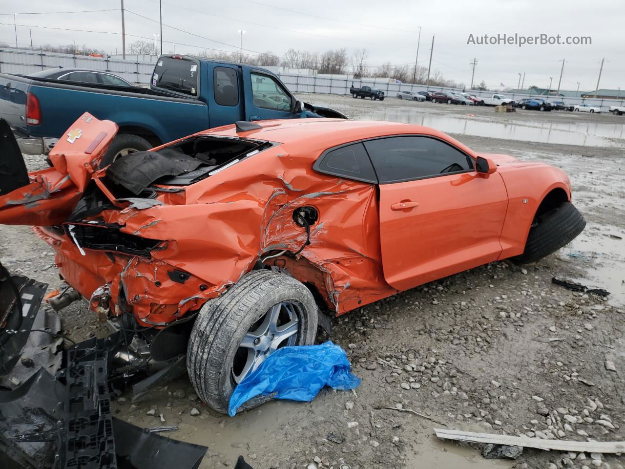 2020 Chevrolet Camaro Lt Orange vin: 1G1FD1RS6L0132928