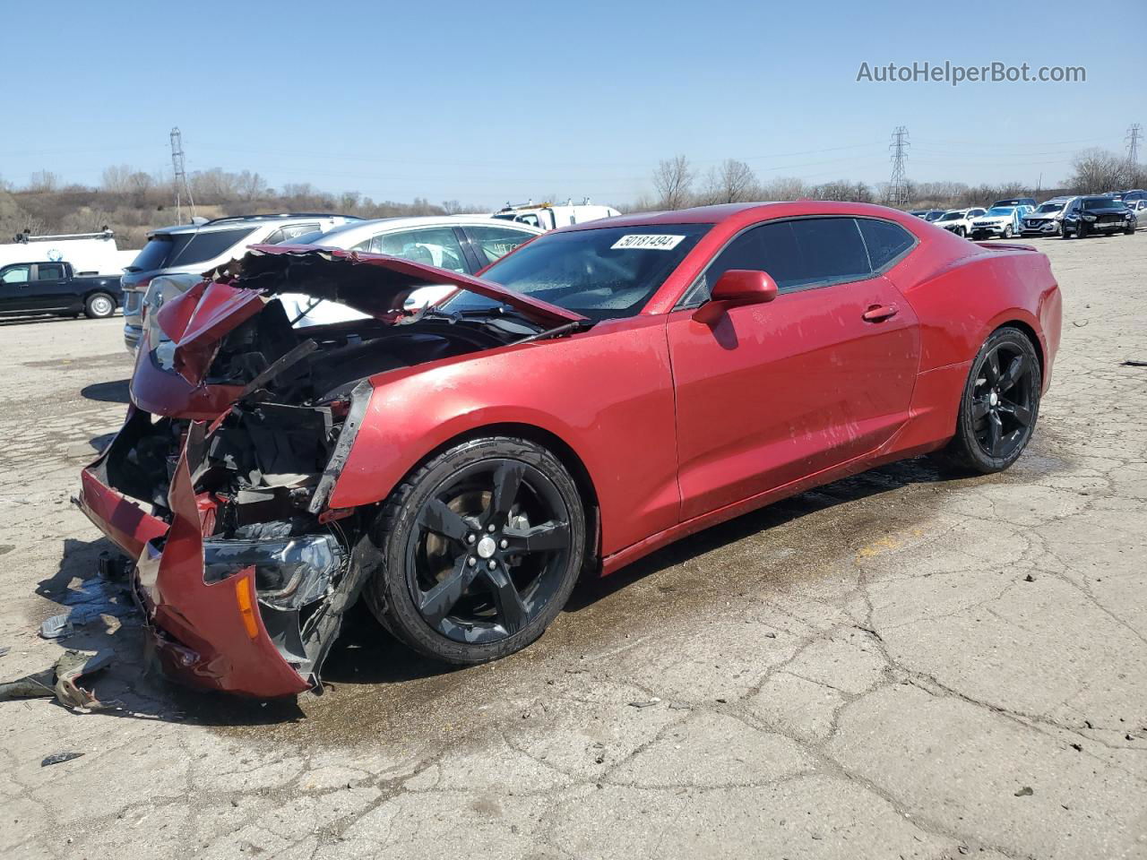 2017 Chevrolet Camaro Lt Red vin: 1G1FD1RS8H0182799