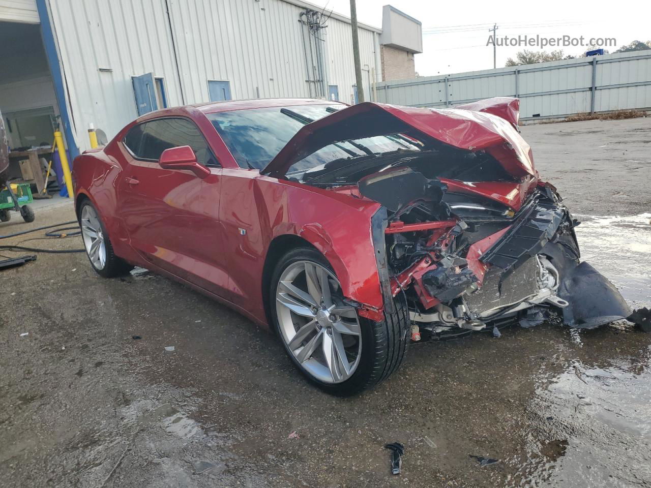 2018 Chevrolet Camaro Lt Red vin: 1G1FD1RS8J0101404