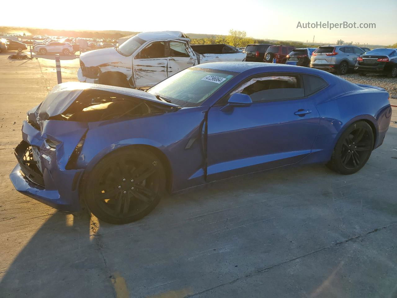 2017 Chevrolet Camaro Lt Blue vin: 1G1FD1RS9H0161587