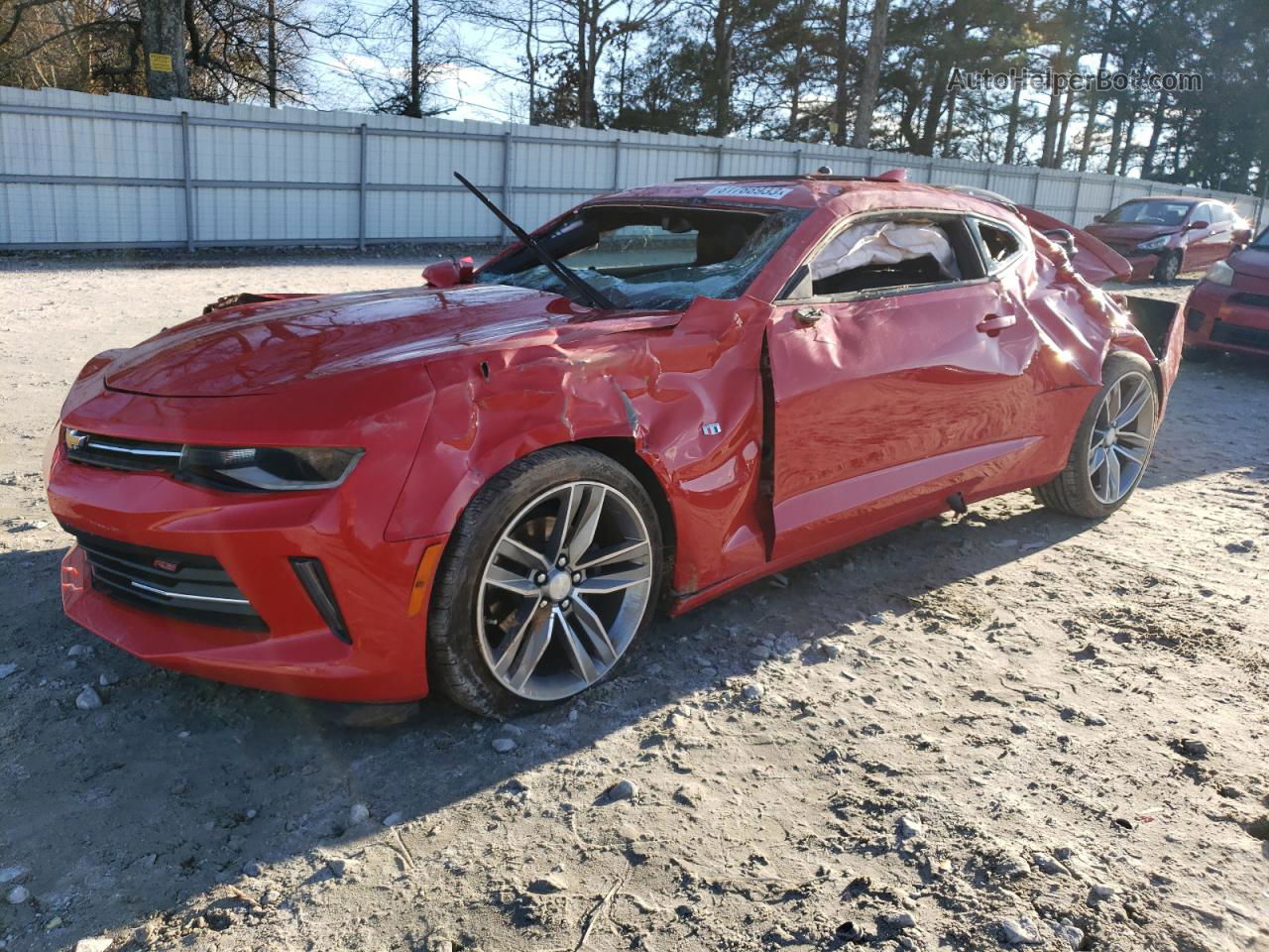 2017 Chevrolet Camaro Lt Red vin: 1G1FD1RSXH0120983