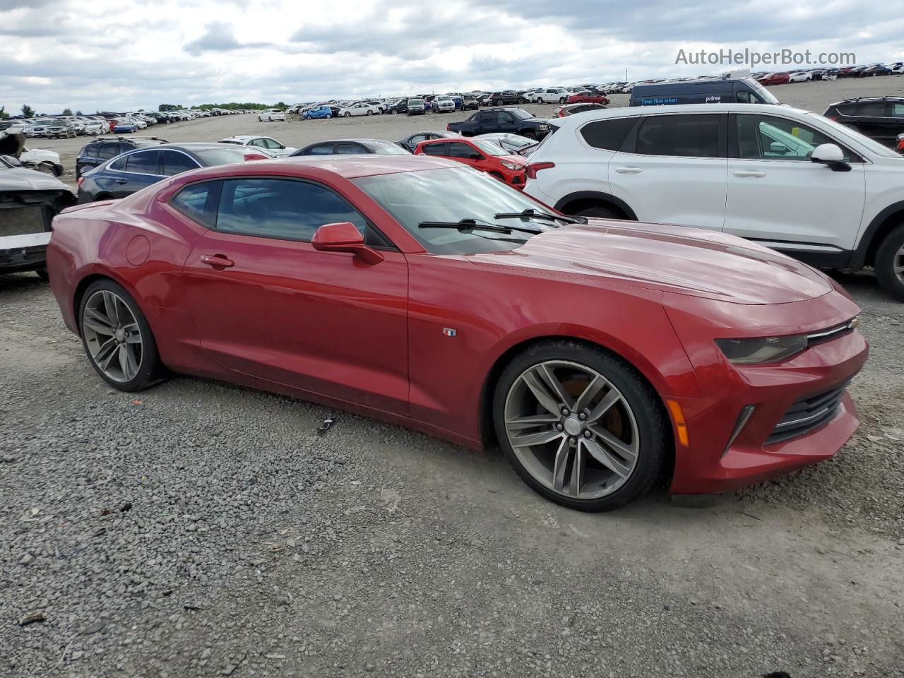 2017 Chevrolet Camaro Lt Red vin: 1G1FD1RSXH0180598