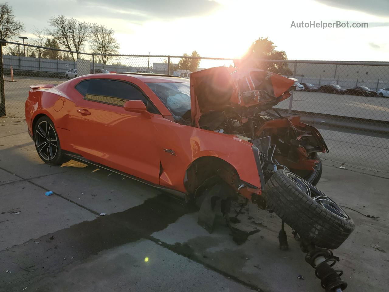 2018 Chevrolet Camaro Lt Orange vin: 1G1FD1RX5J0162351