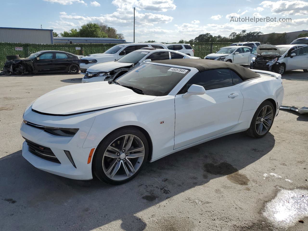 2018 Chevrolet Camaro Lt White vin: 1G1FD3DS1J0127782