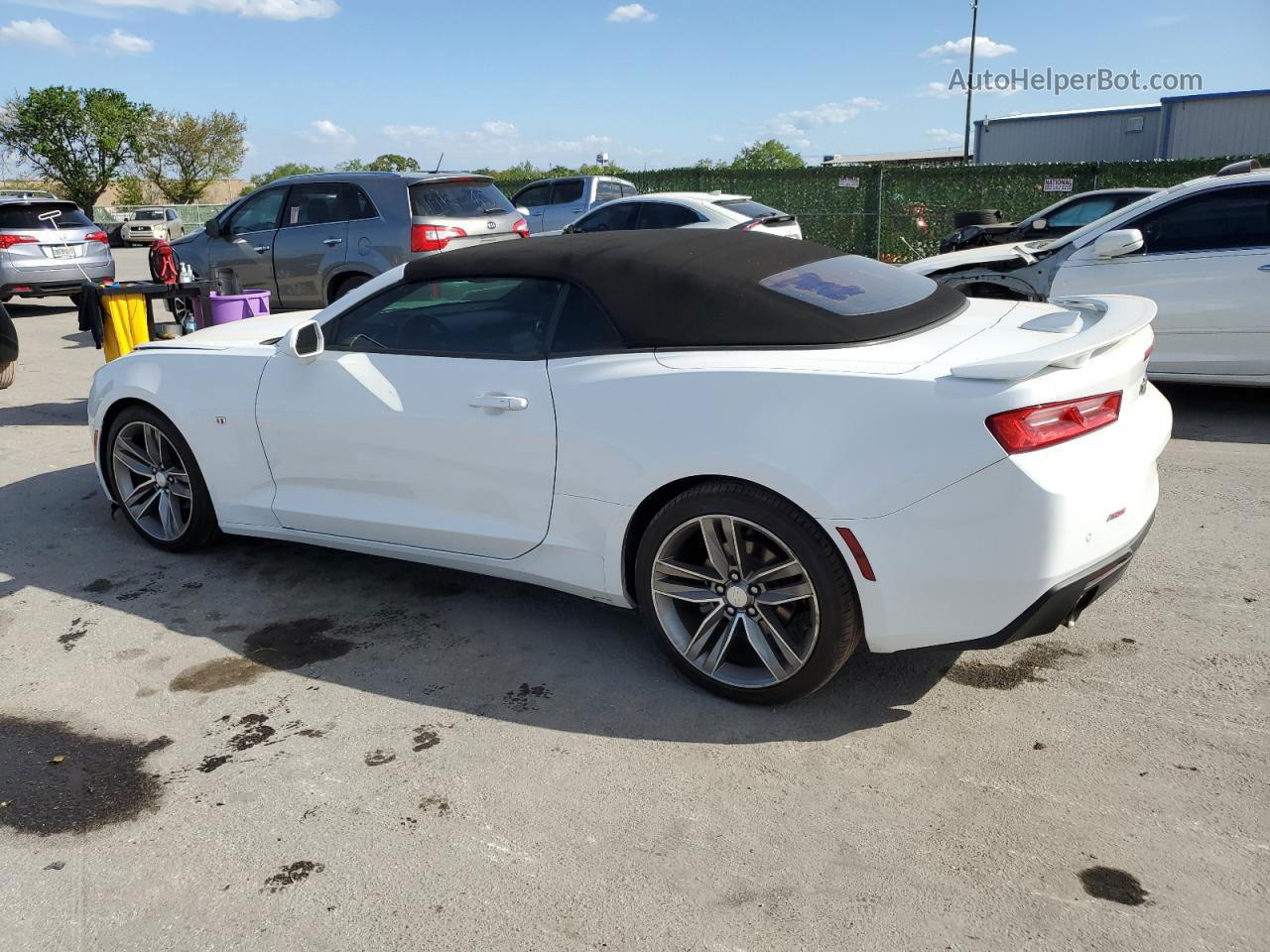 2018 Chevrolet Camaro Lt White vin: 1G1FD3DS1J0127782