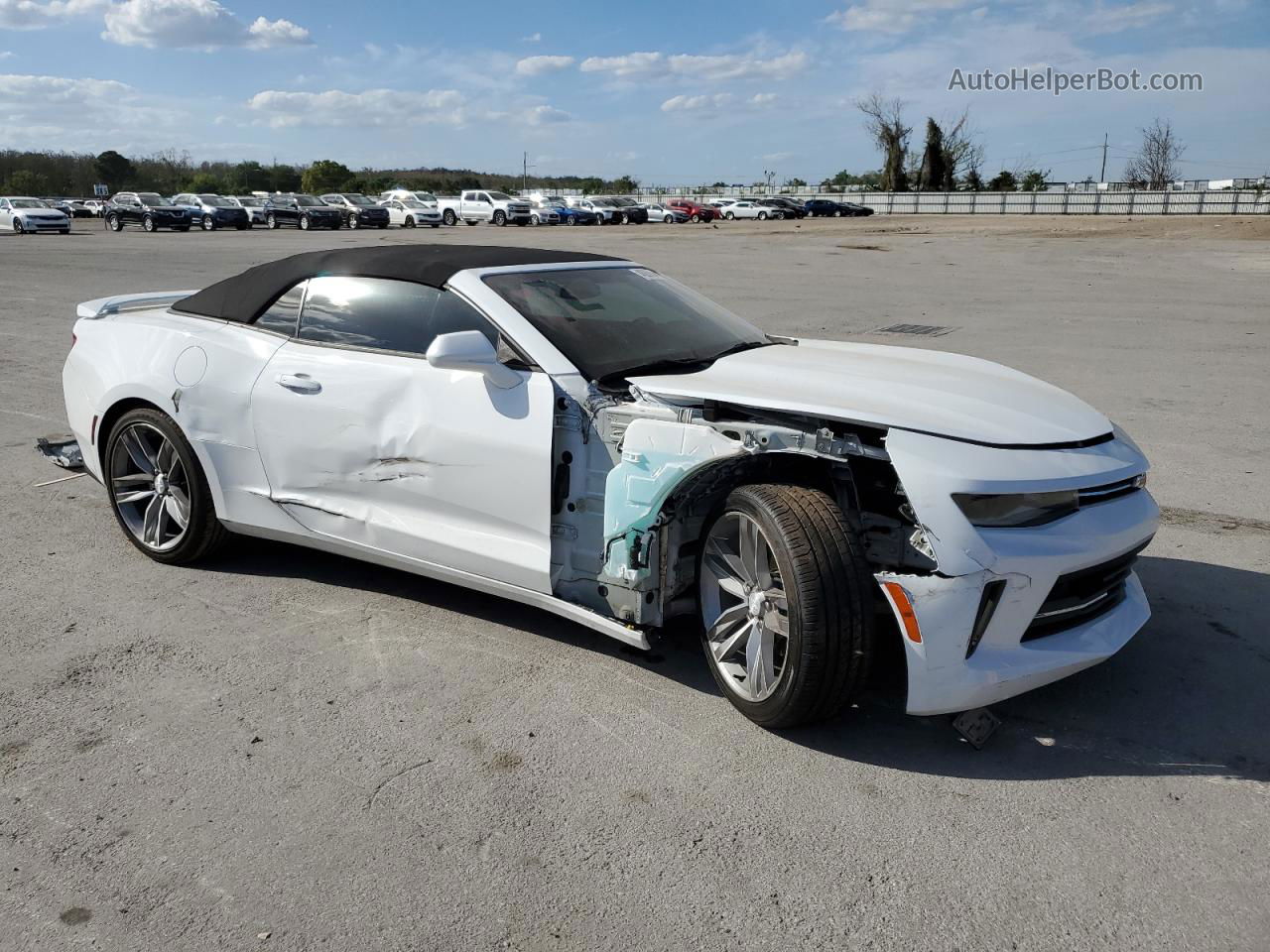 2018 Chevrolet Camaro Lt White vin: 1G1FD3DS1J0127782