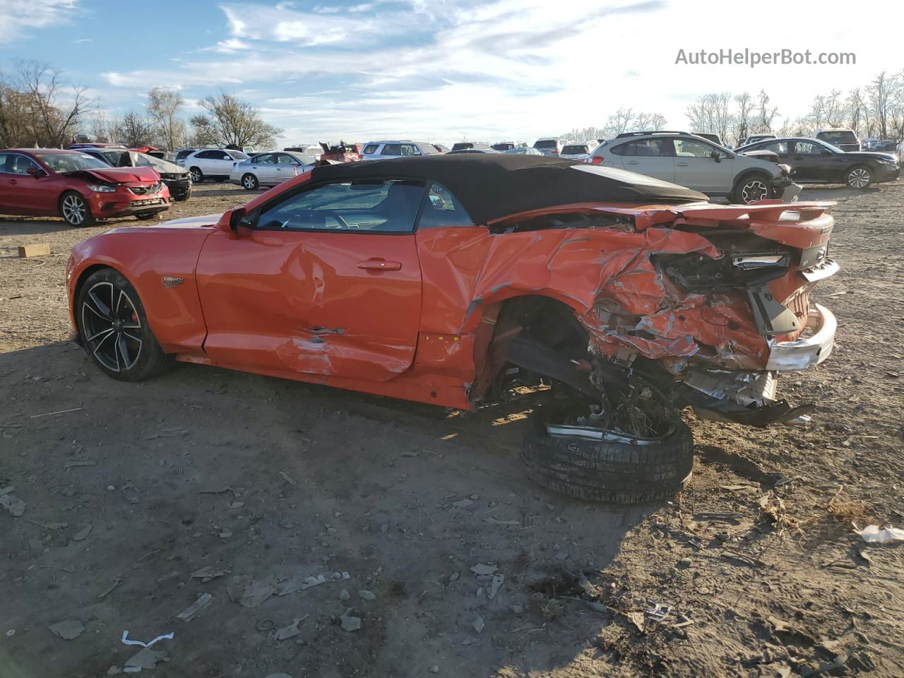 2018 Chevrolet Camaro Lt Orange vin: 1G1FD3DS2J0161777