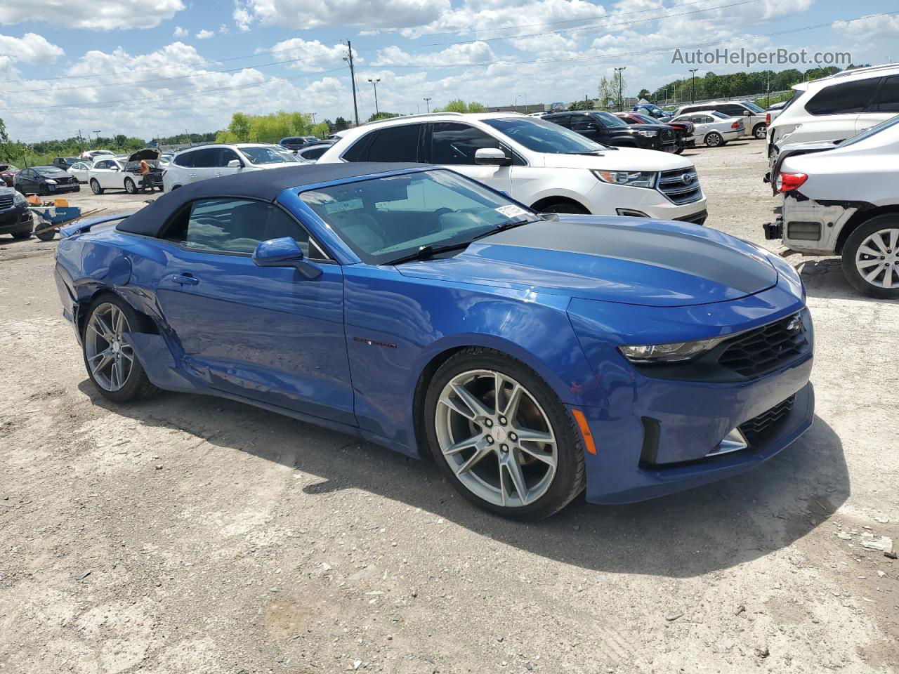 2020 Chevrolet Camaro Lt Blue vin: 1G1FD3DS2L0113943