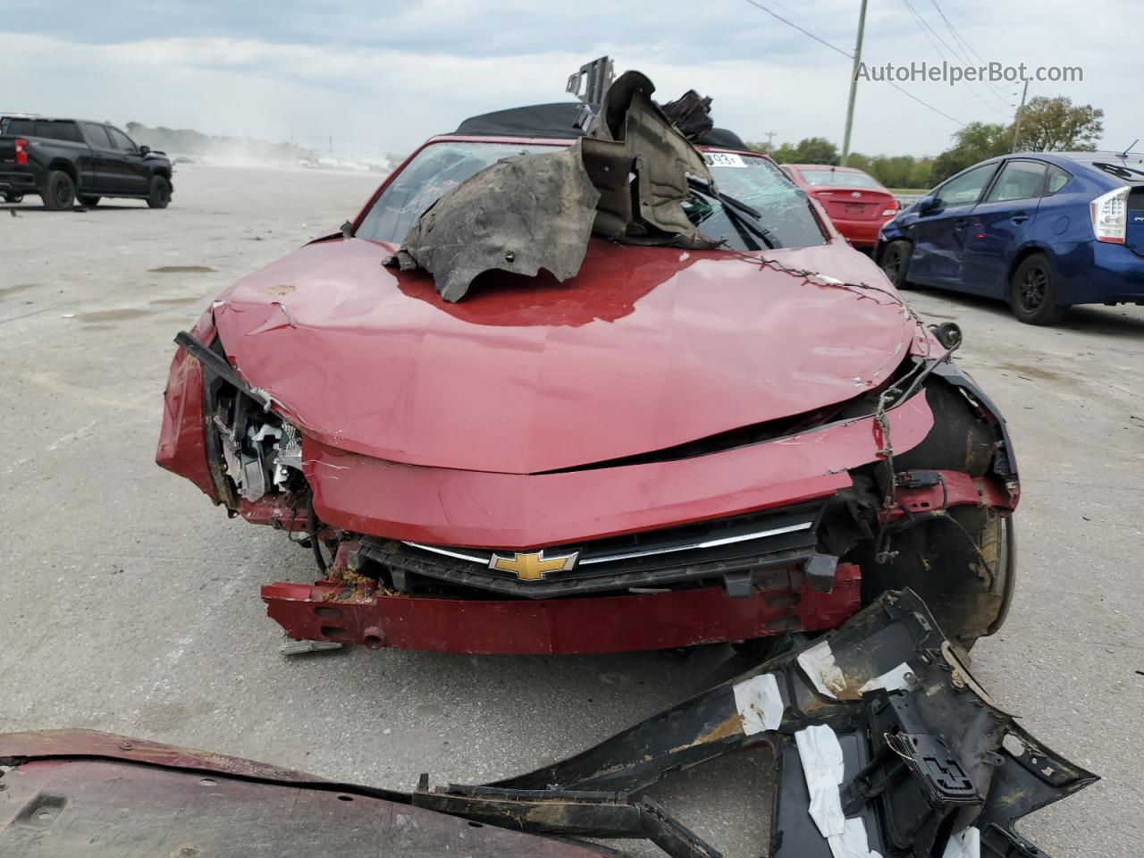 2017 Chevrolet Camaro Lt Red vin: 1G1FD3DS7H0174275