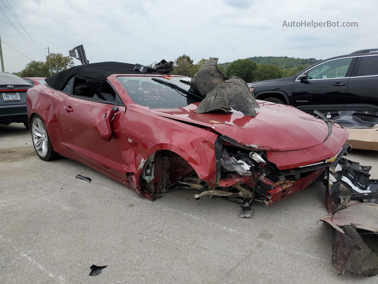 2017 Chevrolet Camaro Lt Red vin: 1G1FD3DS7H0174275