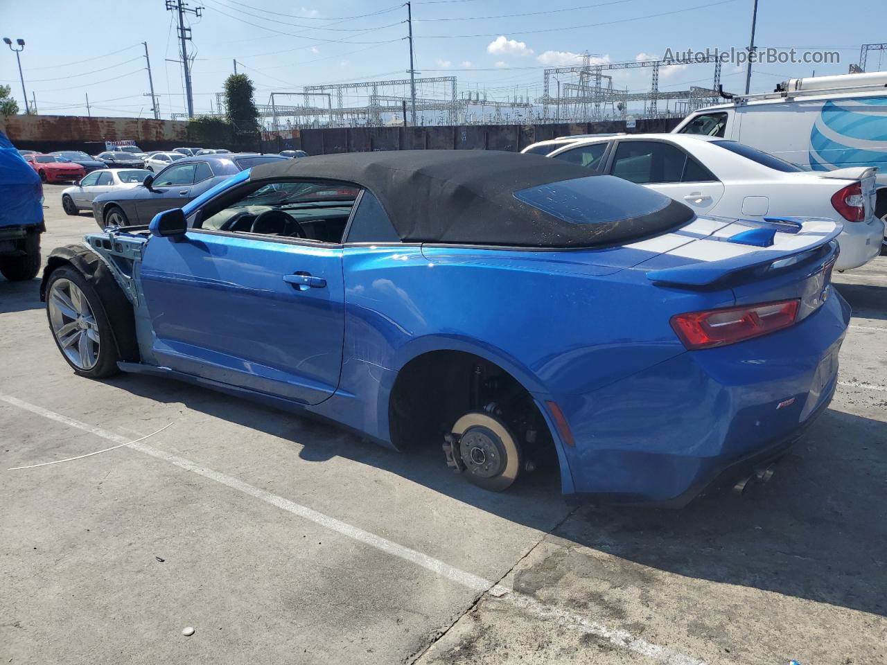 2017 Chevrolet Camaro Lt Blue vin: 1G1FD3DS9H0113171