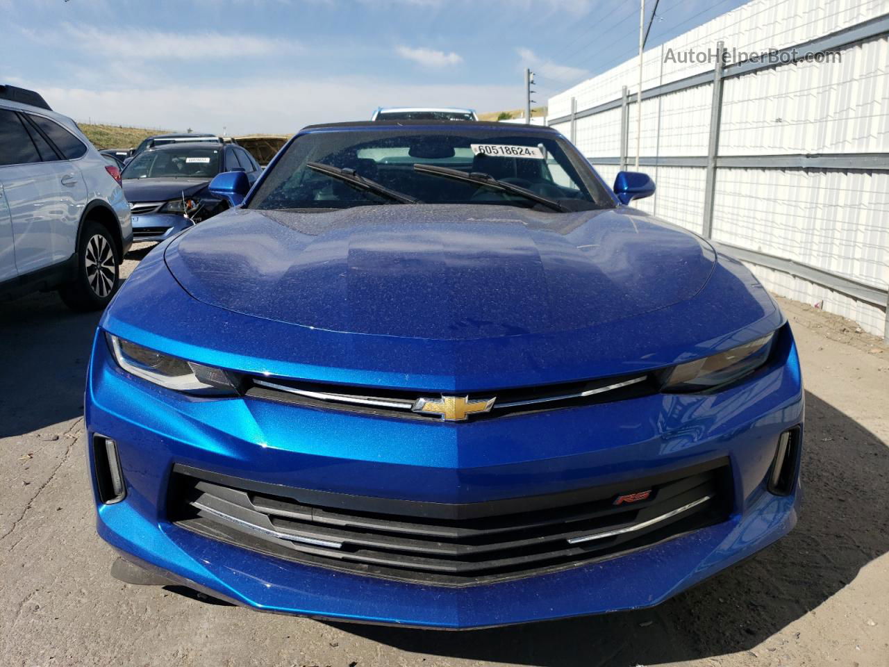 2017 Chevrolet Camaro Lt Синий vin: 1G1FD3DSXH0130822