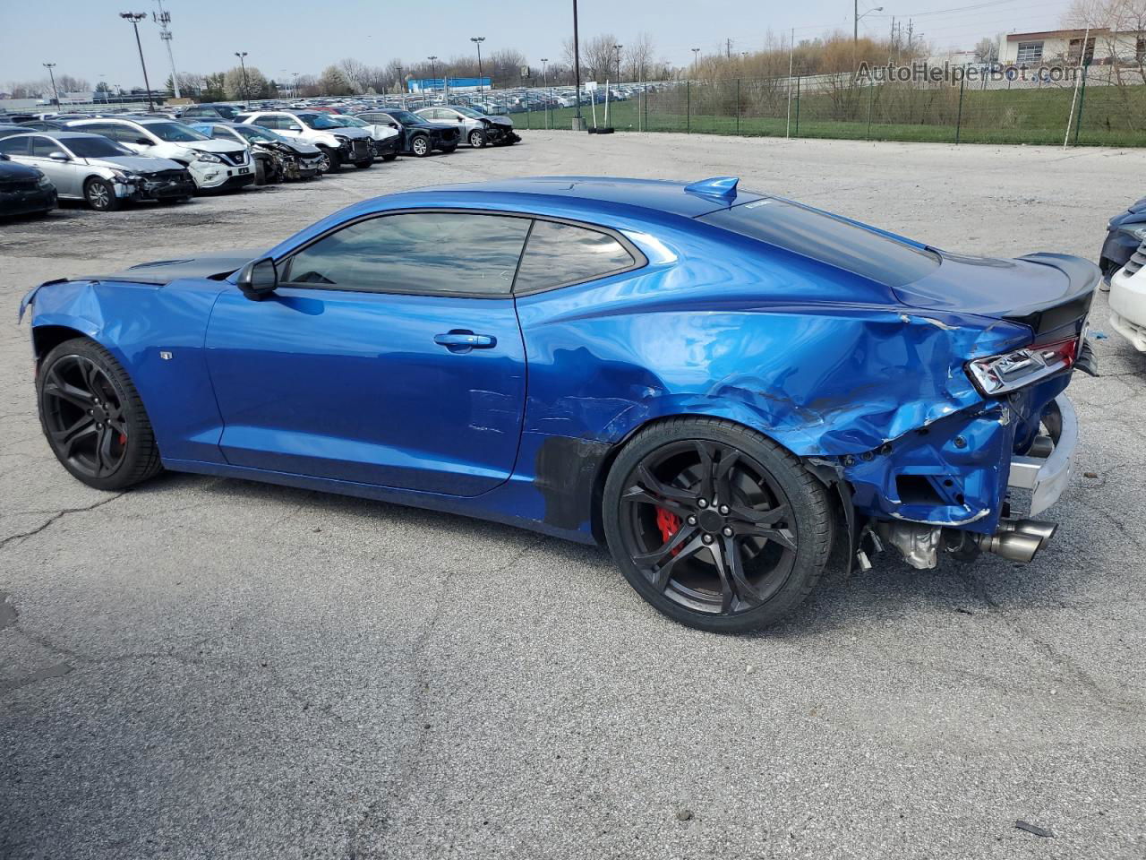 2018 Chevrolet Camaro Ss Синий vin: 1G1FE1R71J0156740