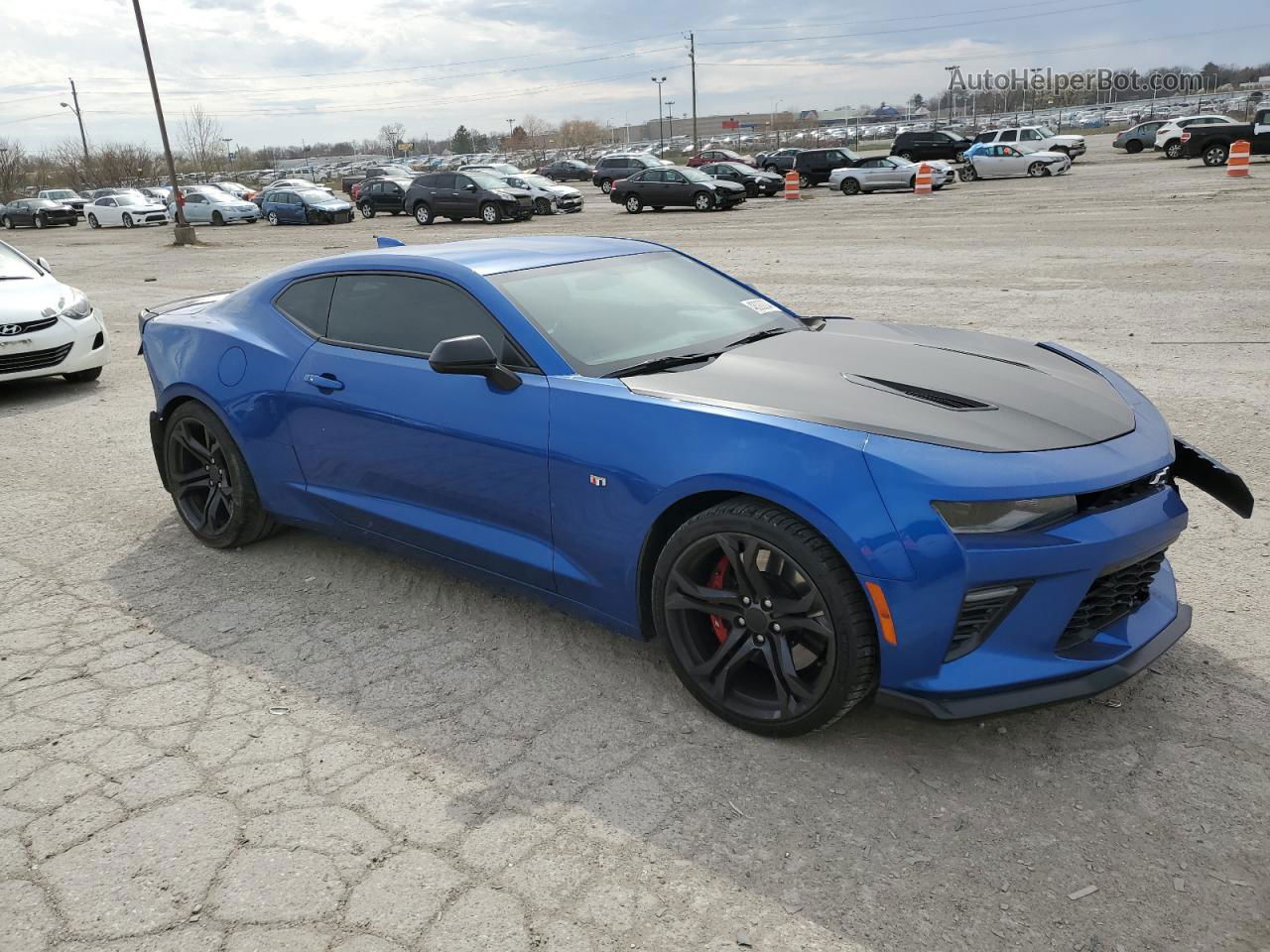 2018 Chevrolet Camaro Ss Blue vin: 1G1FE1R71J0156740