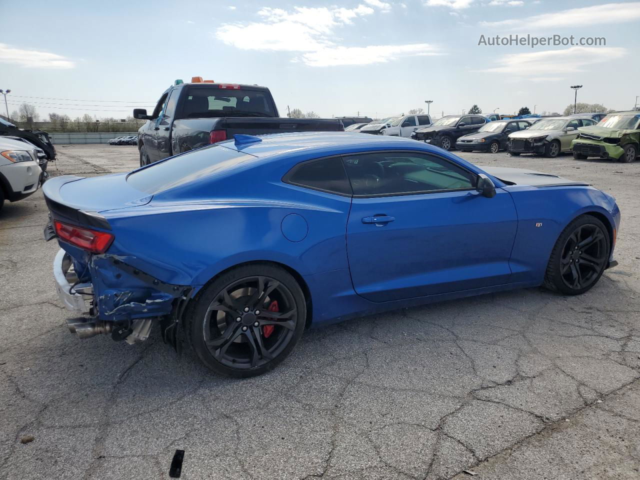 2018 Chevrolet Camaro Ss Синий vin: 1G1FE1R71J0156740