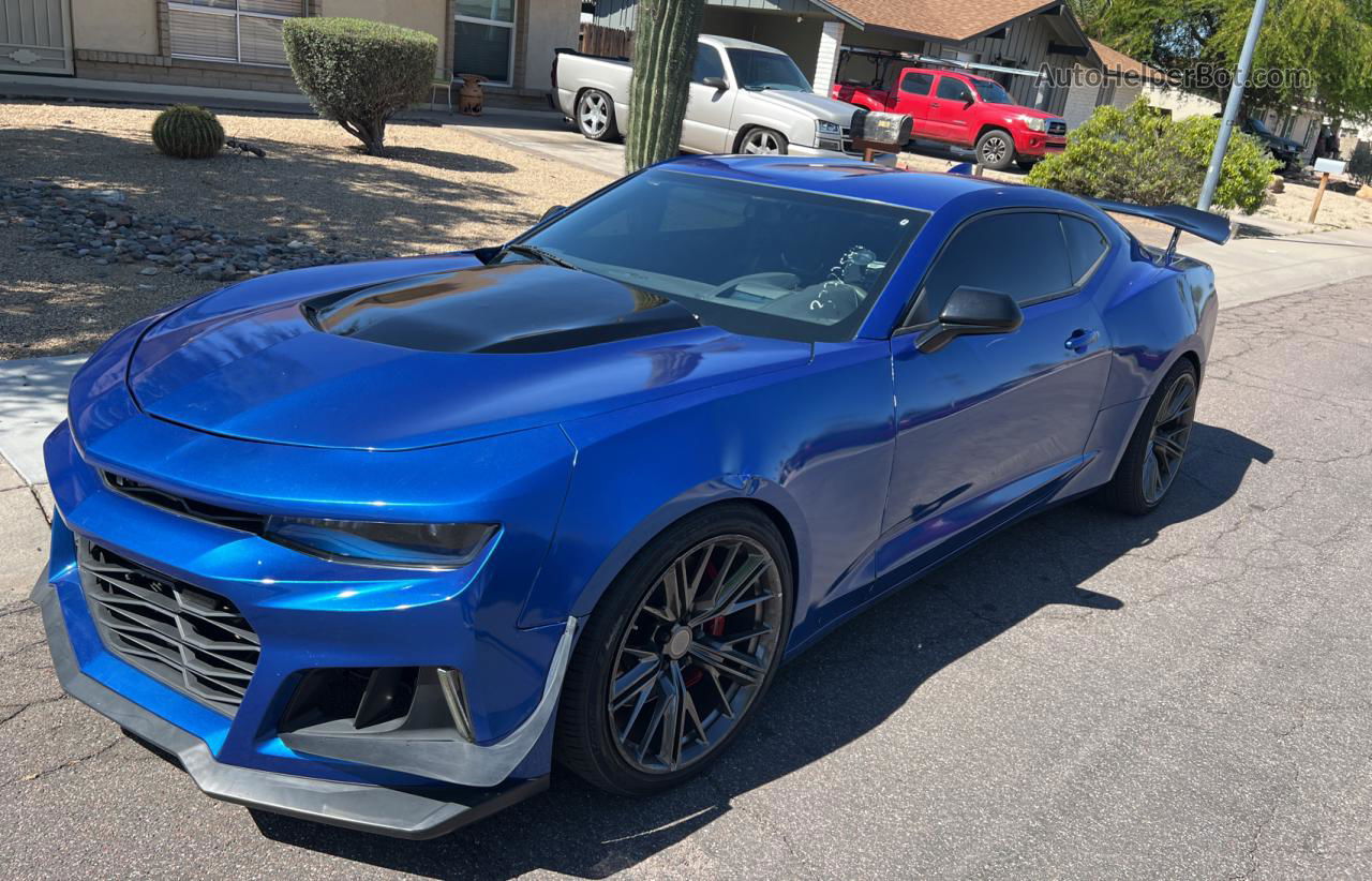 2018 Chevrolet Camaro Ss Blue vin: 1G1FE1R73J0118359